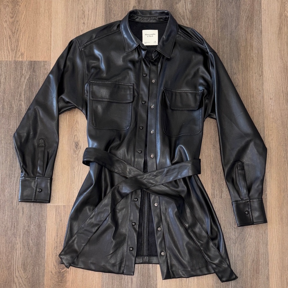 Abercrombie & Fitch Black Leather Jacket